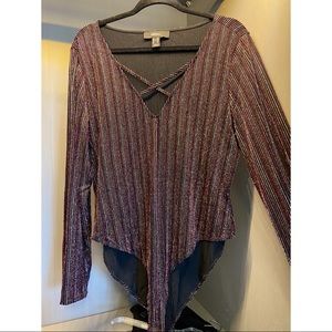 Plus size glitter body suit